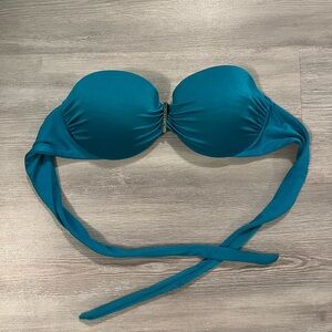Victorias secret mermaid blue bandeau Bikini Top size 34B